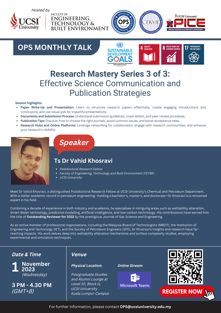 Research Mastery Series: Effective Science Communication and Publication Strategies