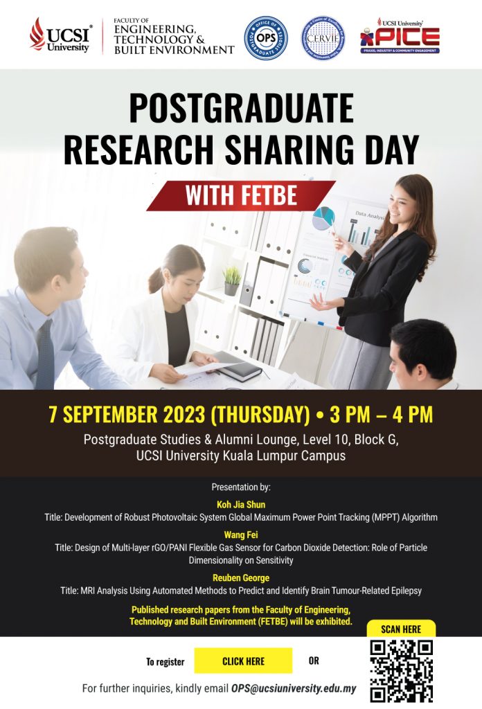 Postgraduate Research Sharing Day with FETBE