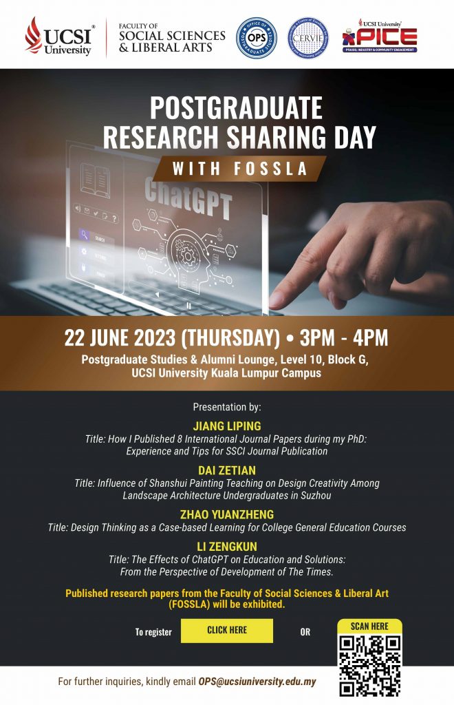 Postgraduate Research Sharing Day with FOSSLA