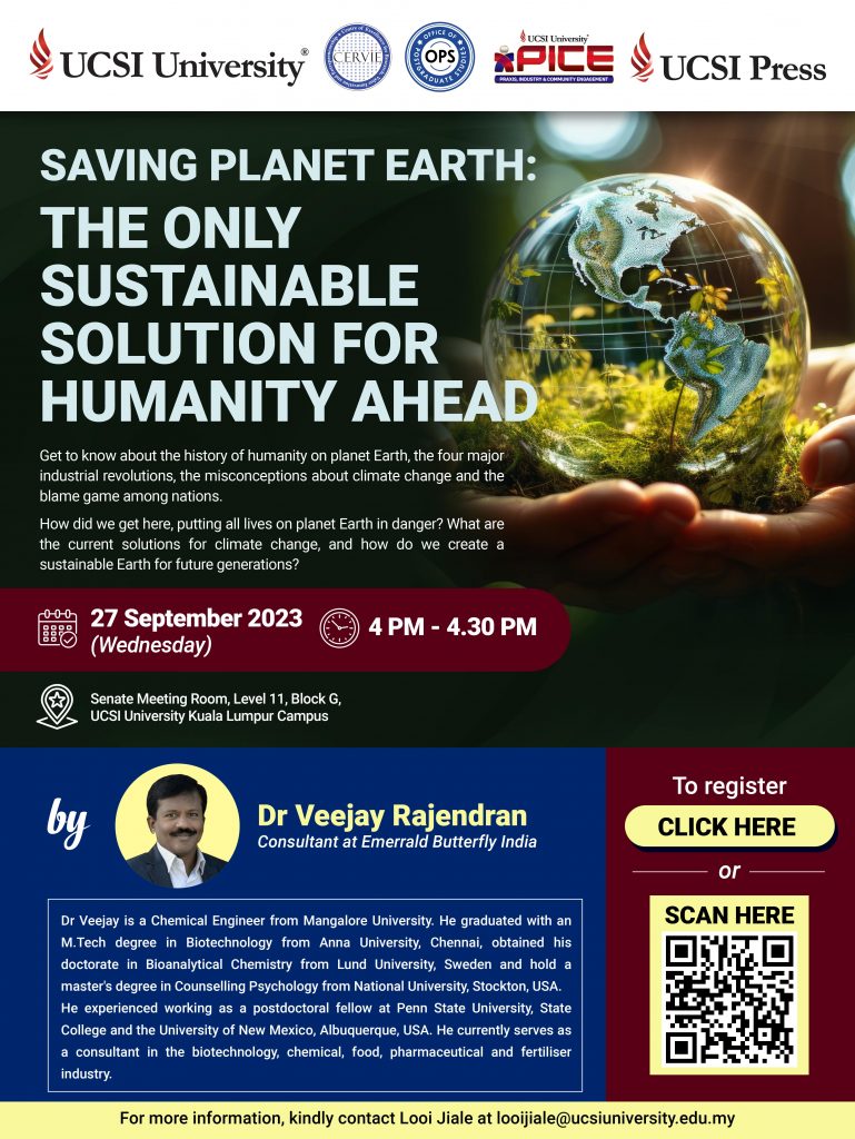 Saving Planet Earth: The Only Sustainable Solution for Humanity Ahead