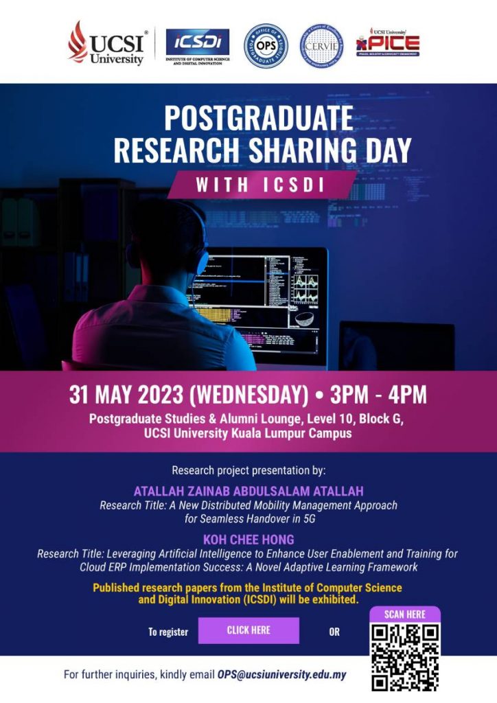 Postgraduate Research Sharing Day with ICSDI