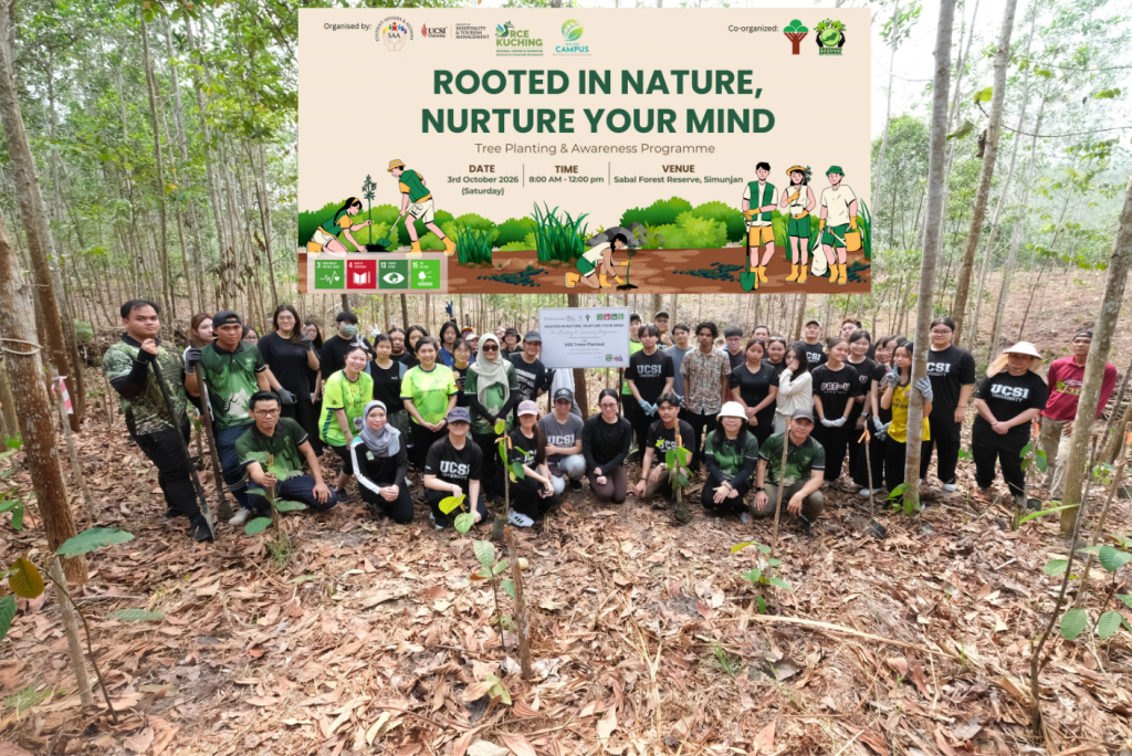 Rooted in Nature, Nurture your Mind: Tree Planting Programme with UCSI University Sarawak Campus at Sabal Forest Reserve